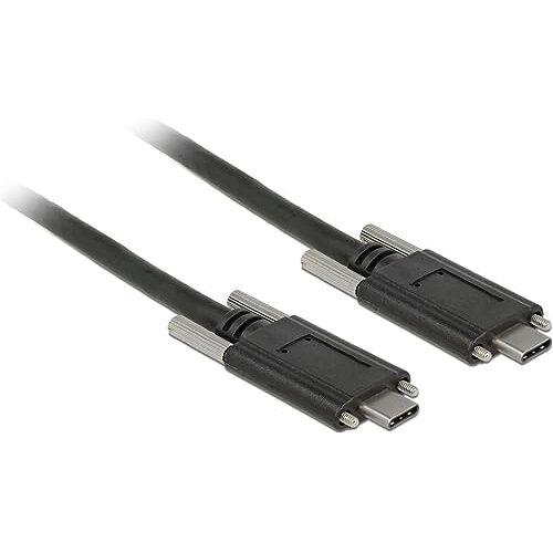 DeLOCK 83720 1 m USB C USB C mannelijk mannelijk zwarte kabel USB kabel USB (1 m, USB C, USB C, 3.1 Gen 2), mannelijk/mannelijk, zwart