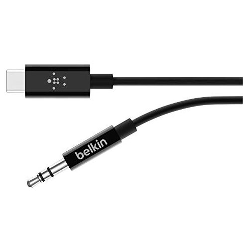 Belkin RockStar-audiokabel met USB-C-stekker (USB-C/3,5 mm jack-audiokabel, USB-C-naar-AUX-kabel, 1,8 m)