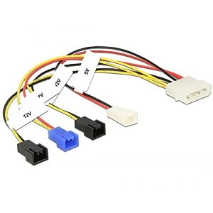 85516 Delock Kabel voeding Molex 4-pins stekker > 4 x 2-pins ventilator (12 V / 7 V / 5 V) 20 cm