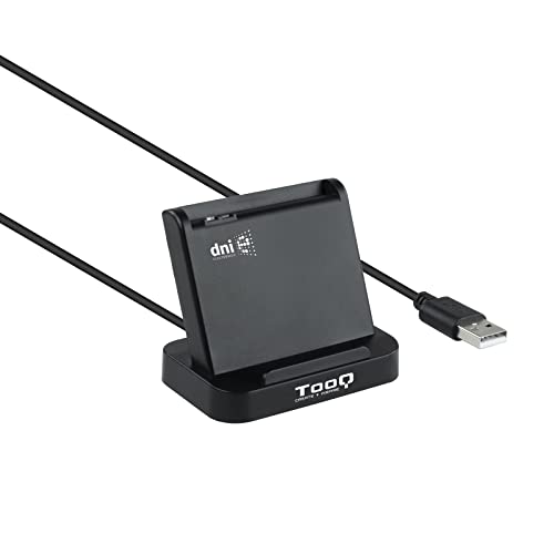 TooQ TQR-220B externe identiteitskaart (CIE), VISION, USB 2.0; zwart.