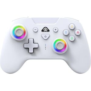 SUBSONIC – Draadloze controller voor Switch en Switch Oled – Bluetooth draadloze controller met LED, trillingen en 6-assige gyro wit