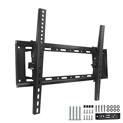 LEYF Verstelbare, kantelbare en draaibare tv-muurbeugel, tv-beugel voor gebogen, platte televisies en monitoren, VESA 400 x 600 max (32 inch 75 inch), 45 kg max- televisiehouder, kantelen, draaien