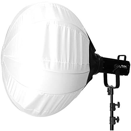 Rollei Ballon Softbox met lichtcontrolegordijn, 65 cm ronde lichtvormer met Bowens S-Type bajonet voor studioflitsapparaten en led-continue verlichting, 28196