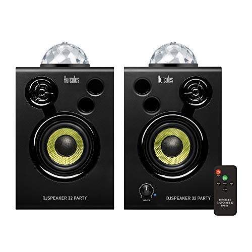 Hercules DJSpeaker 32 Party 2 x 15 Watt RMS Actieve DJ Monitor met ingebouwde licht effecten