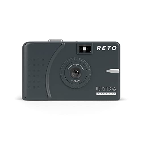 Better Focus RETO Ultra Wide & Slim Film Camera Charcoal (grijs) Analoge groothoekcamera 22mm Vivitar Ultra Wide Superhead