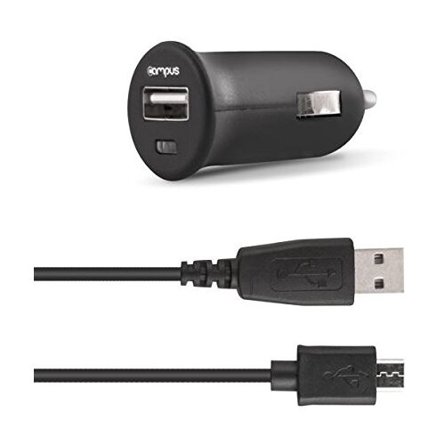 Campus mini-autolader 2,1 A + USB-kabel naar micro-USB