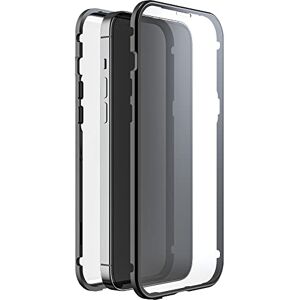 Black Rock Hoes 360 graden glas case geschikt voor Apple iPhone 14 Pro Max, telefoonhoes, magnetische sluiting (transparant met zwart frame)