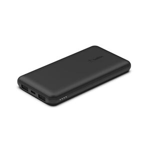 Belkin USB-C powerbank (10.000 mAh, 1 USB-C-poort en 2 USB-A-poorten voor het opladen van iPhone, AirPods, iPad, Android of andere apparaten tot 15 W) zwart, BPB011BTBK, 10000 mAh 15 watt