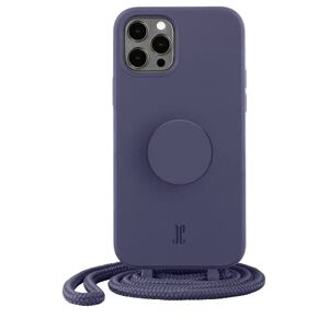 PopSockets x Just Elegance Telefoonhoesje voor iPhone 12 Pro met een verwijderbare gevlochten koord en een PopGrip met verwisselbare PopTop Purple