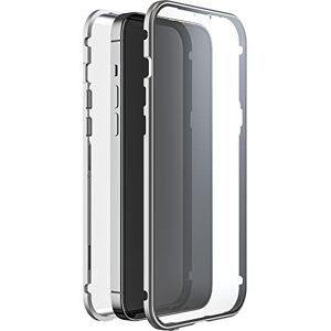 Black Rock Hoes 360 graden glas case geschikt voor Apple iPhone 14 Pro Max I telefoonhoes, magnetische sluiting (transparant met zilveren frame)