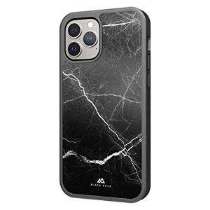 Black Rock Hoes telefoonhoes Protective Case gemarmerd geschikt voor Apple iPhone 13 Pro Max I robuust marmer, cover (zwart)