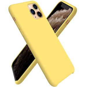 BEEK Vloeibaar siliconen hoesje voor iPhone 11 Pro Max, Slim Soft Silicone Case Cover voor iPhone 11 Pro Max (2019) 6,5 inch, geel
