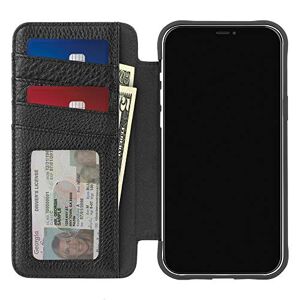 Case-Mate Portemonnee Folio MAGSAFE Hoesje voor iPhone 13 Pro Compatibel met MAGSAFE Accessoires & Opladen 10ft Drop Protection Leer Zwart