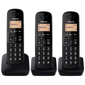 KX-TGB613SPB Panasonic KX-TGB613 Draadloze telefoon, trio, belblokkering, 18 uur gesprekstijd, 200 uur stand-by, 50 contacten, valweerstand, zwart