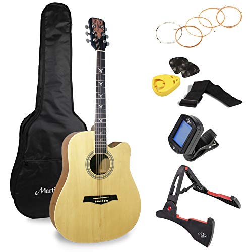 Martin Smith Premium Akoestische Gitaar Kit Met Gitaar Tuner, Gitaar Tas, Gitaar Standaard, Gitaar Snaren, Plectrums