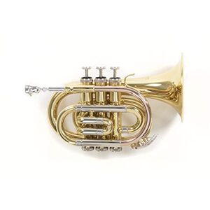 Roy Benson Bb-paktrompet PT-302 (met brede trompetklok Ø 125 mm, professioneel geluid in compacte vorm, inclusief lichtgewicht rechthoekige koffer & rugzakset)
