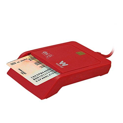 PE26-145 Woxter Elektronische ID Reader rood elektronische ID-lezer, ID 3.0, compatibel met pc en MAC