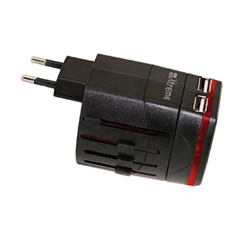 Xtreme 50504 internationale voeding met UK/USA/Azië/Australië/Midden-Oosten/A Spine internationale met adapter USB, Max 1500 Watt