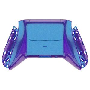 eXtremeRate Kameleon Paars Blauw Glanzend Custom Bodem Shell met Batterij Cover voor Xbox Series X S Controller Controller & Side Rails NIET Inbegrepen