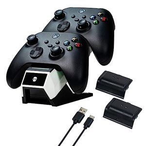 Numskull NUM-461Officieel oplaadstation voor Xbox Series X Twin draadloze controller, inclusief 2 x oplaadbare batterijpakketten, compatibel met Xbox Series S