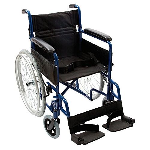 NRS Healthcare NRS Transit-Lite lichtgewicht, opvouwbaar, zelfrijdend, rolstoel Blauw