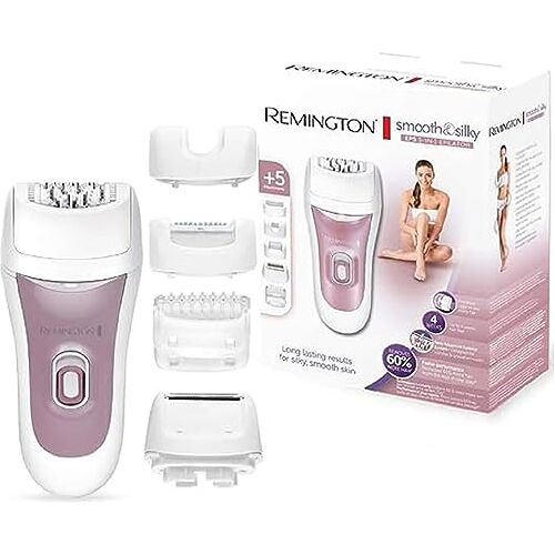 Remington Epilator Smooth & Silky (5-in-1 Epileerapparaat, Met Snoer, 5 Opzetstukken, Afwasbaar) EP7500