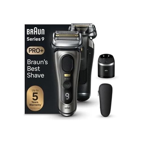 Braun Series 9 Pro+ Elektrisch scheerapparaat, reinigingsstation, Wet & Dry, 9565cc, edelmetaal