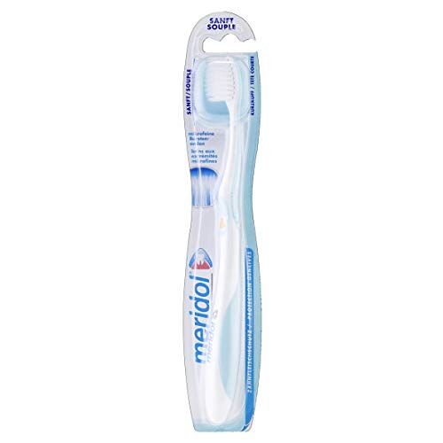 Meridol Tandenborstel, tandvleesbescherming, zacht, 1 stuk handtandenborstel voor een zachte reiniging van tanden