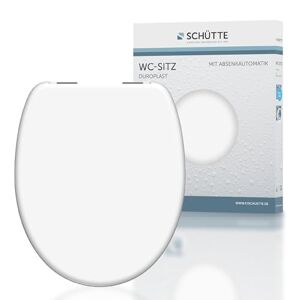 Schütte Duroplast, toiletbril met softclosemechanisme, geschikt voor alle gangbare toiletpotten, maximale belasting van de wc-bril 150 kg, 82100 wit