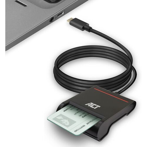 ACT AC6020 USB-C Smartcard eID Card Reader - External - Zwart