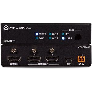 Atlona AT-RON-442 4K HDMI Distribution Amplifier 2 Poorts HDR Atlona AT-RON-442 4K HDMI Distribution Amplifier 2 Poorts HDR