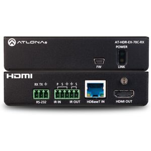 Atlona AT-HDR-EX-70C-RX 4K/UHD HDMI over HDBaseT Receiver met Control & PoE Atlona AT-HDR-EX-70C-RX 4K/UHD HDMI over HDBaseT Receiver met Control & PoE