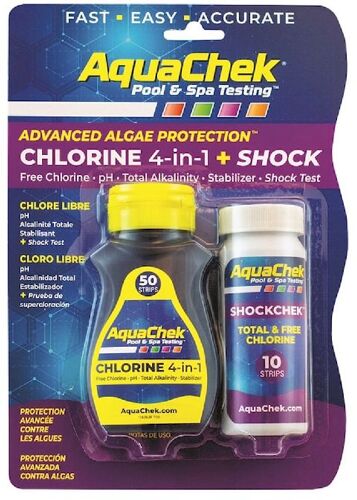 AquaChek 4 in 1 teststrips + Shock