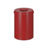 ABC Kantoormeubelen Vlamdovende prullebak kleur rood uitvoering 30 liter