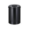 ABC Kantoormeubelen Vlamdovende prullebak kleur zwart uitvoering 30 liter