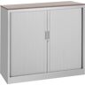 ABC Kantoormeubelen Roldeurkast 105x120x43cm bladkleur Kersen framekleur Aluminium (RAL9006)