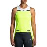 Brooks Run Visible Back-to-Front Tank Dames wit/geel XS