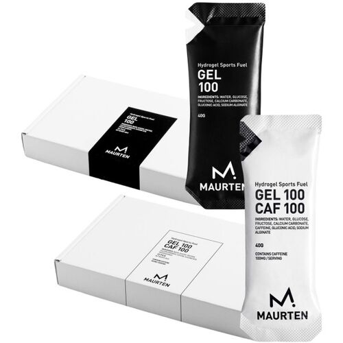 Maurten Pack 12x Gel 100 Gel + 12x Gel 100 Cafeïne zwart