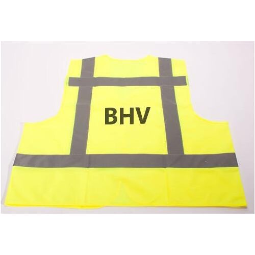 ATV Safety Producten ATV Veiligheidsvest XXL met opdruk "BHV" - Geel (4 strepen)