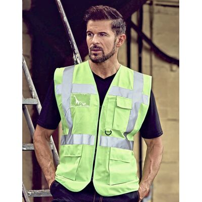 YOKO YK801 Multi-Functional Executive Waistcoat - Geel YOKO YK801 Multi-Functional Executive Waistcoat - Geel
