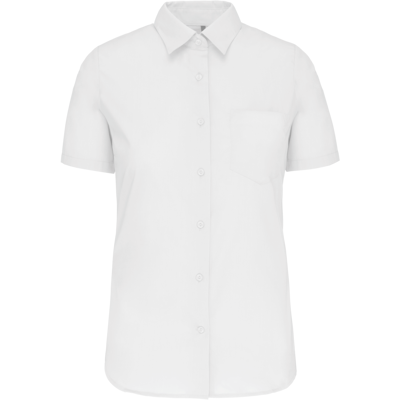 Kariban K544 Dames Poplin Blouse Korte Mouwen Kariban K544 Dames Poplin Blouse Korte Mouwen
