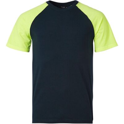 Top Swede: 225 T-shirt, Maat XS Navy/Geel Top Swede: 225 T-shirt, Maat XS Navy/Geel
