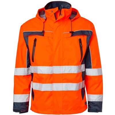 Top Swede: 5217 Shell Jacket, Maat XS Oranje/Navy Top Swede: 5217 Shell Jacket, Maat XS Oranje/Navy