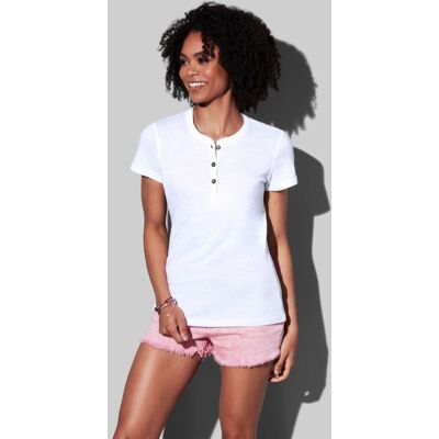 Stedman T-shirt Henley Sharon SS for her STE9530 Stedman T-shirt Henley Sharon SS for her STE9530