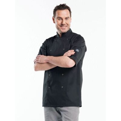Chaud Devant Basix 219 Chef Jacket Hilton Poco Black Short Sleeve Chaud Devant Basix 219 Chef Jacket Hilton Poco Black Short Sleeve