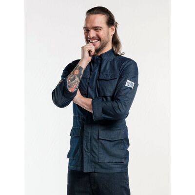 Chaud Devant 286 Chef Jacket Parka Blue Denim Stretch Chaud Devant 286 Chef Jacket Parka Blue Denim Stretch