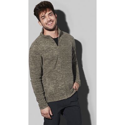 Stedman Melange Fleece Cardigan for him STE5060 Stedman Melange Fleece Cardigan for him STE5060