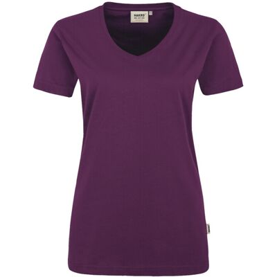 Hakro 0181 Women's V-neck shirt MIKRALINAR® - Paars Hakro 0181 Women's V-neck shirt MIKRALINAR® - Paars