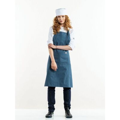 Chaud Devant 502 Bib Apron Amar Blue Melee Chaud Devant 502 Bib Apron Amar Blue Melee