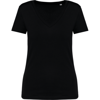 Native Spirit NS334C Ecologisch dames T-shirt met V-hals Native Spirit NS334C Ecologisch dames T-shirt met V-hals